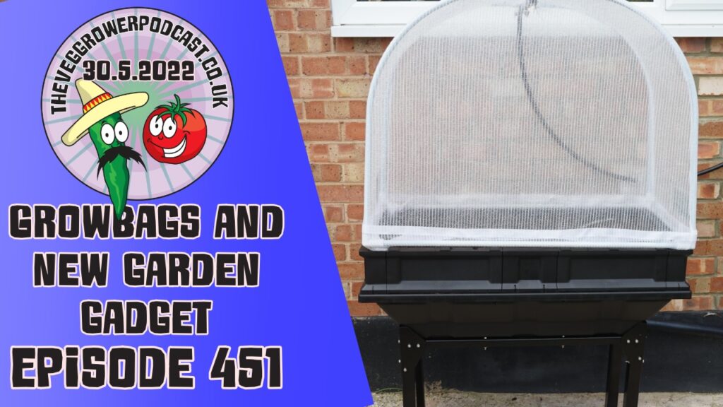 Join Richard Suggett in this weeks Veg grower podcast. This week Richard assembles a new garden gadget and has set up some growbags. Richard also shares the latest from the plots.