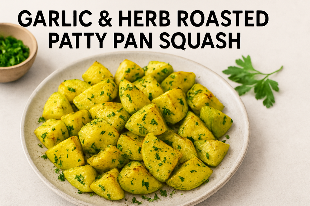 With Chef Scott being away, Richard is sharing this garlic and herb Roasted Patty Pan Squash Recipe. A simple and quick recipe.