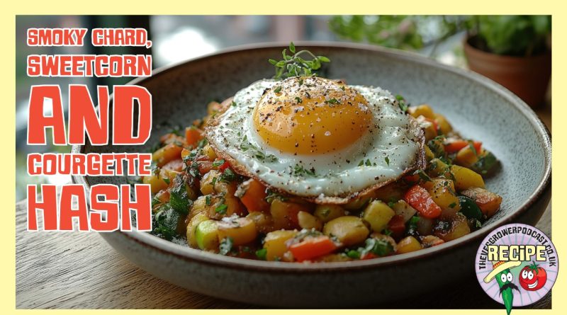 A delicous seasonal recipe of the weel, Smoky Chard, Sweetcorn & Courgette Hash with Crispy Garlic Breadcrumbs